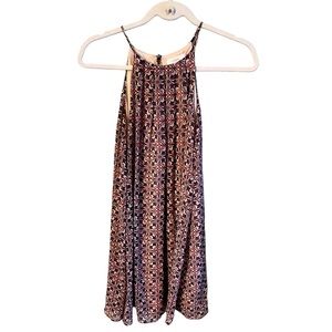 Lush Boho Halter Top Mini Dress